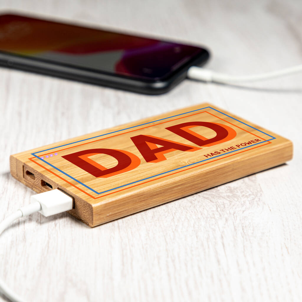 Personalised Retro Has The Power Phone Charger, 1 of 4