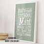 Personalised 40th Birthday Word Art Gift, thumbnail 2 of 10