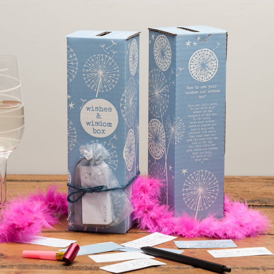 hen party wishes and wisdom message box by fromlucy