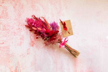 Red And Pink Dried Flowers For Valentines, 3 of 6