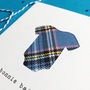 'Bonnie Bairn' Scottish New Baby Card With Real Tartan, thumbnail 4 of 6