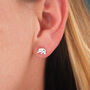 Sterling Silver Tiny Elephant Stud Earrings, thumbnail 1 of 6