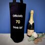 Drink Up Milestone Birthday Cotton Bottle Bag, thumbnail 1 of 4