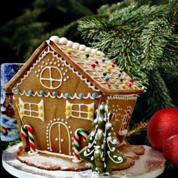 Large Gingerbread House Baking Kit Diy Christmas Gift, 2 of 5