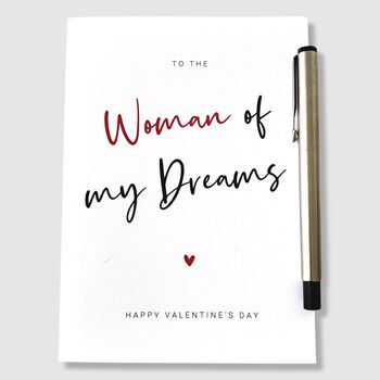 Valentines Card Woman Of My Dreams, 2 of 6