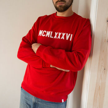 Unisex Roman Numeral Year Sweatshirt, 3 of 5