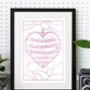 Wedding Heart Personalised Print, thumbnail 1 of 8