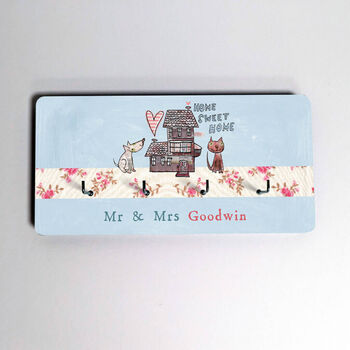 Personalised 'Home Sweet Home' Key Holder, 2 of 3