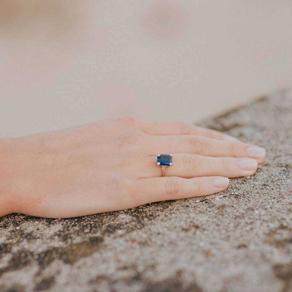 The Cleodora Topaz 18ct Gold Ring By Dainty London | notonthehighstreet.com