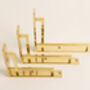 Polished Brass Art Deco Solid Brass Brackets, thumbnail 2 of 8