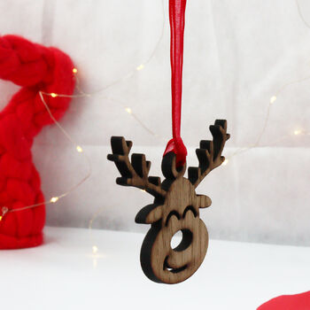 Cute Wooden Reindeer Ornament, 8 of 12