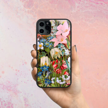 Typograph Vintage Flowers iPhone Case 12 13 14 15 Se, 2 of 4