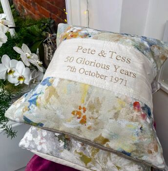 Golden Wedding Cushion, 9 of 9