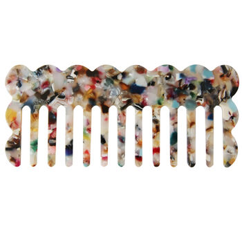 Scalloped Edge Resin Hair Comb, 4 of 6