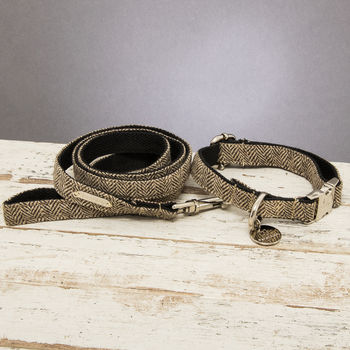 The Beaufort Tweed Dog Collar And Lead Set, 2 of 5