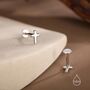 Sterling Silver Tiny Cross Earrings, thumbnail 7 of 12