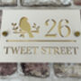 Personalised Bird Silhouette Design House Acrylic Number Sign, thumbnail 1 of 2