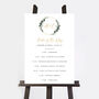 Foliage Hoop Wedding Order Of The Day Sign, thumbnail 2 of 2