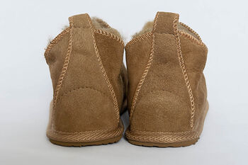 Sheepskin Slippers Camel 100% Hand Crafted Hard Sole, 2 of 4