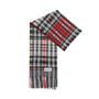 Oversized Micro Check Cashmere Scarf Grey, thumbnail 1 of 3