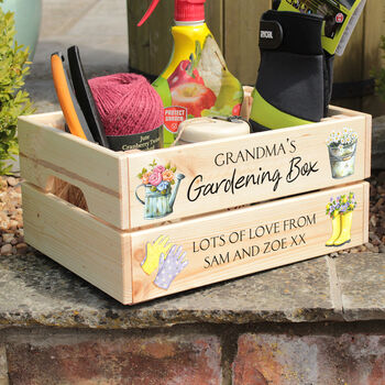 Personalised Flower Garden Gift Treat Hamper Crate, 3 of 3