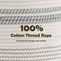 58 L White Cotton Rope Woven Storage Basket, thumbnail 7 of 9