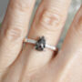 0.85ct Salt And Pepper Diamond Engagement Ring In White Gold Or Platinum, thumbnail 4 of 5