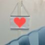 Recycled Cotton Neon Heart Wall Hanging, thumbnail 1 of 4