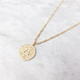 18ct Gold Plated Zodiac Sign Coin Necklace, thumbnail 1 of 7