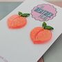Peach Glitter Earrings, thumbnail 4 of 5
