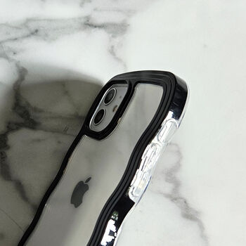 Curved Clear And Black Phone Case, 6 of 8