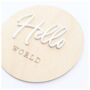 'Hello' World' Baby Announcement Plaque, thumbnail 4 of 4