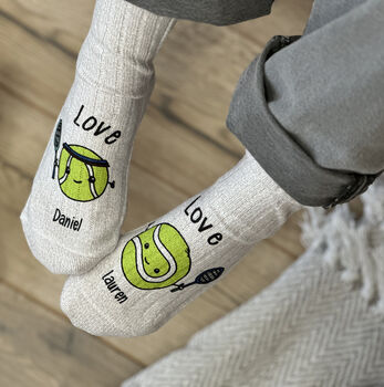 Love Personalised Tennis Snug Socks, 4 of 7