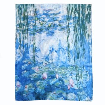 Water Lilies By Monet Silk Blend Scarf, 3 of 6