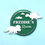 Dinosaur Personalised Kids Door Sign, thumbnail 2 of 5