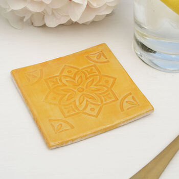Moroccan Style Mustard Coaster, 5 of 7