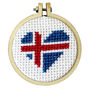I Love Iceland! Mini Matchbox Cross Stitch Kit, thumbnail 3 of 7