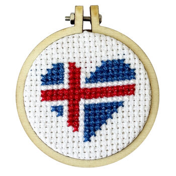 I Love Iceland! Mini Matchbox Cross Stitch Kit, 3 of 7