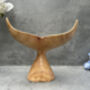 Hand Carved 19cm Diving Whale Tail Wooden Ornament Gift, thumbnail 7 of 12