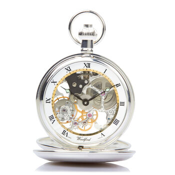 Woodford Sterling Silver Swiss Made Pocket Watch, 4 of 4