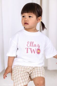 Personalised Daisy First/Second Birthday T Shirt, 3 of 9