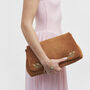 Tan Floral Embroidered Shoulder Bag, thumbnail 5 of 11