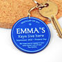 Personalised Blue Plaque Keyring, thumbnail 3 of 5