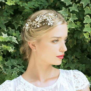Silver, Gold Or Rose Gold Plated Bridal Hair Clip, 7 of 12
