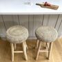 Wooden Bar Stool With Wicker Seat Ardennes, thumbnail 5 of 5