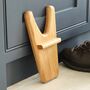 Personalised Solid Oak Boot Jack – Practical Gift For Walkers, thumbnail 6 of 9