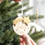 First Christmas Personalised Star Bauble Decoration, thumbnail 1 of 6