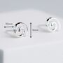 Sterling Silver Simple Spiral Stud Earrings, thumbnail 2 of 5