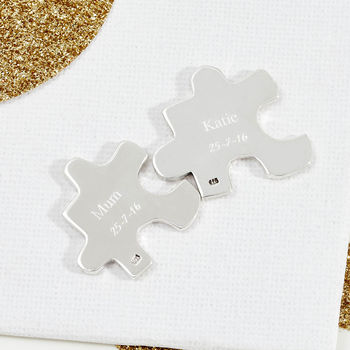 Personalised Silver Mother And Daughter Jigsaw Keepsake, 3 of 7