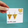 You Have A Pizza My Heart Earrings, thumbnail 1 of 6